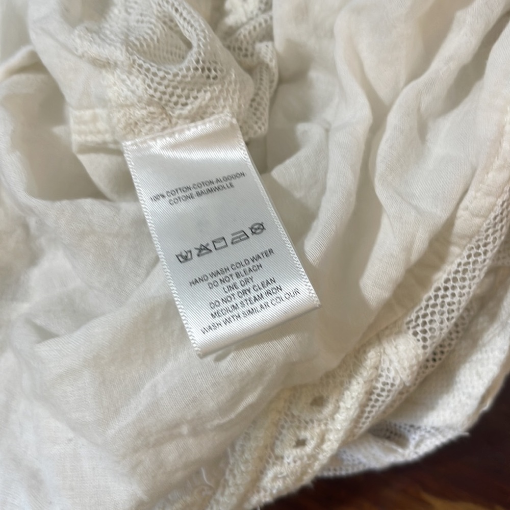 NWT Free People Ivory Marrakesh CrissCross Tunic Dress • Large - Picture 8 of 10